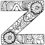 Letter Z Zentangle