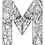 Letter M Zentangle