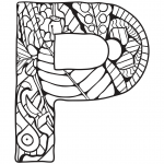Letter P Zentangle