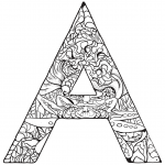 Letter A Zentangle