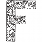 Letter F Zentangle