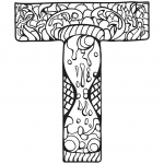 Letter T Zentangle