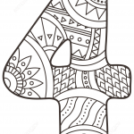 Number 4 Zentangle