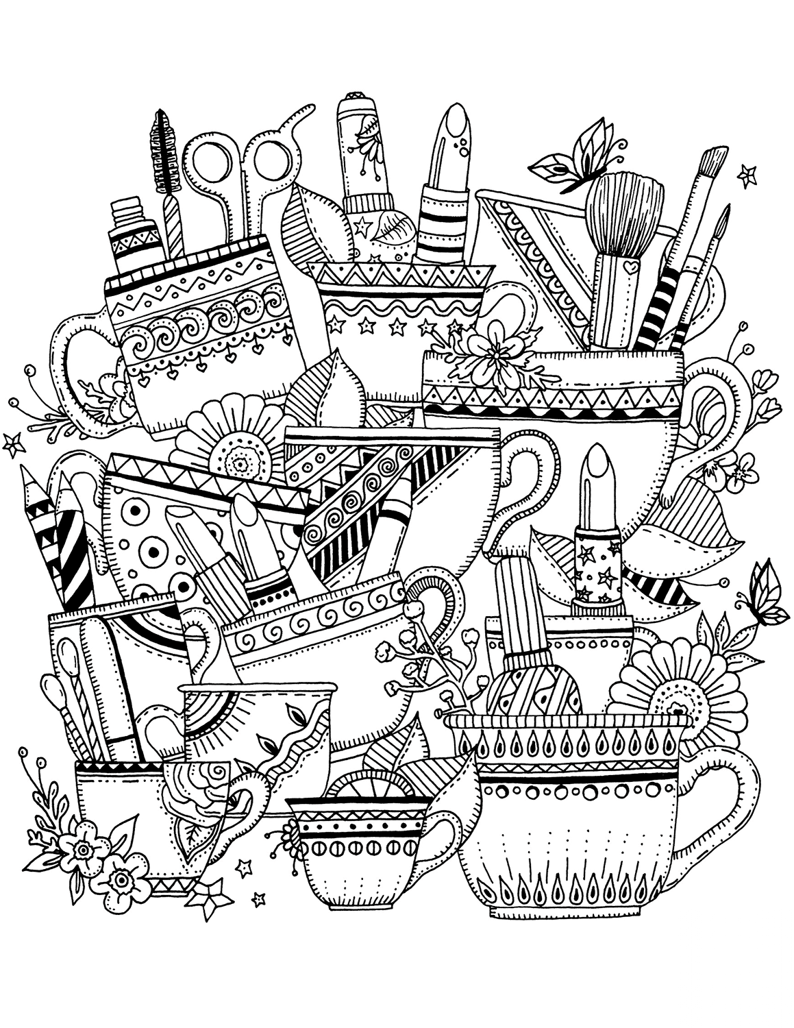 Zentangle with Cups