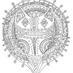 Forest Cat with Tribal Pattern