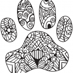 Cat Paw Print Zentangle