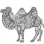 Bactrian Camel Zentangle