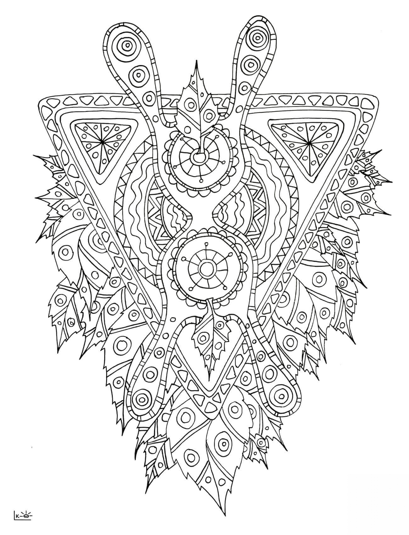 Mythical Creature with Tribal Pattern