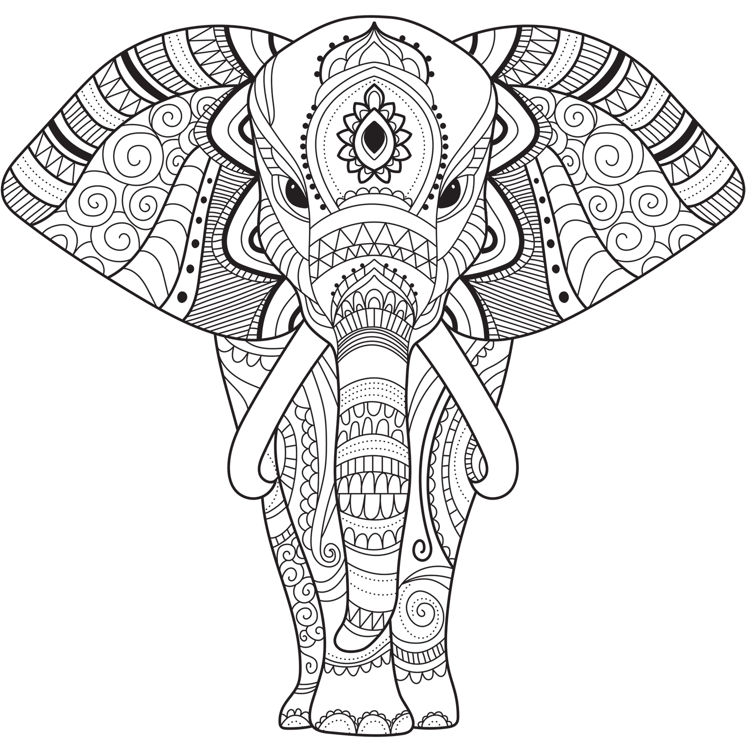 Zentangle Elephant