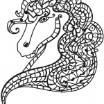 Horse Head Zentangle