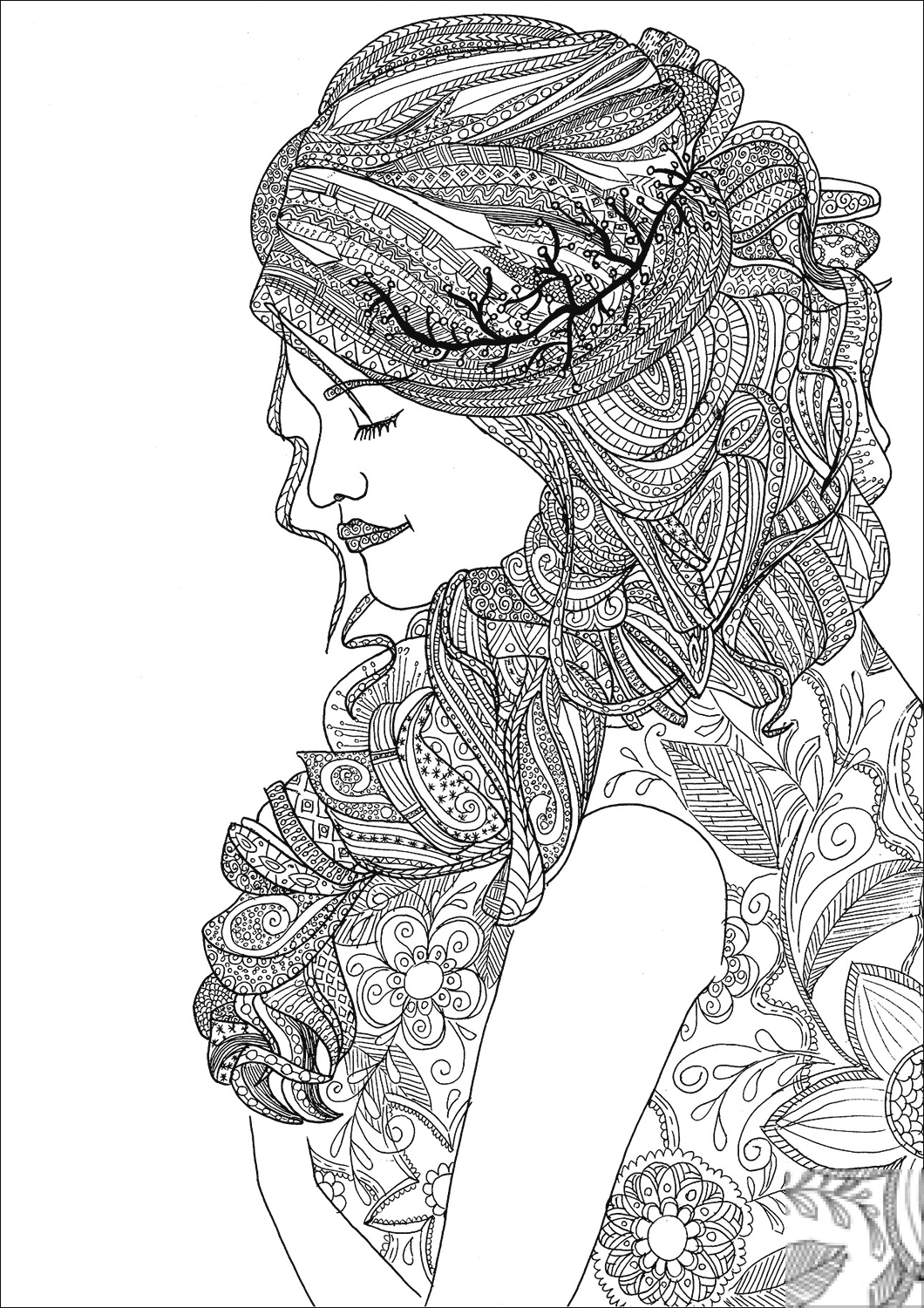 Zentangle Woman