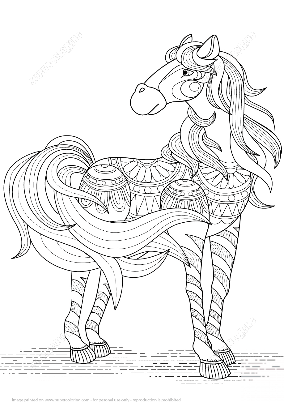 Lovely Horse Zentangle