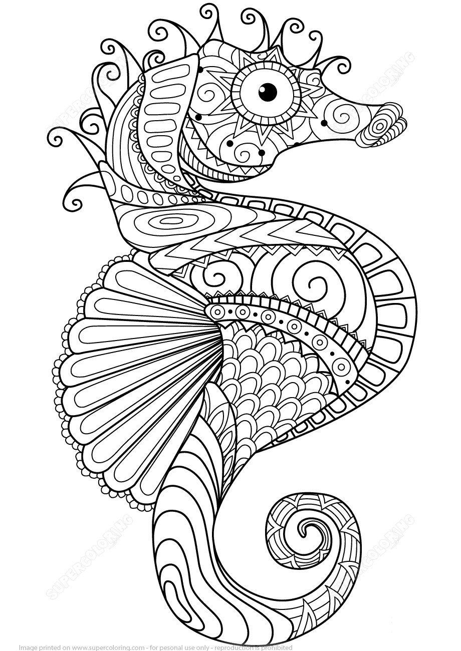 Sea Horse Zentangle