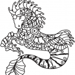 Hippocampus Zentangle