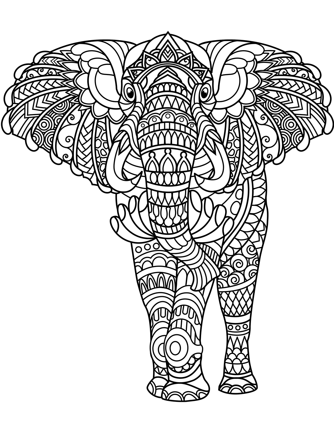 Elephant Zentangle