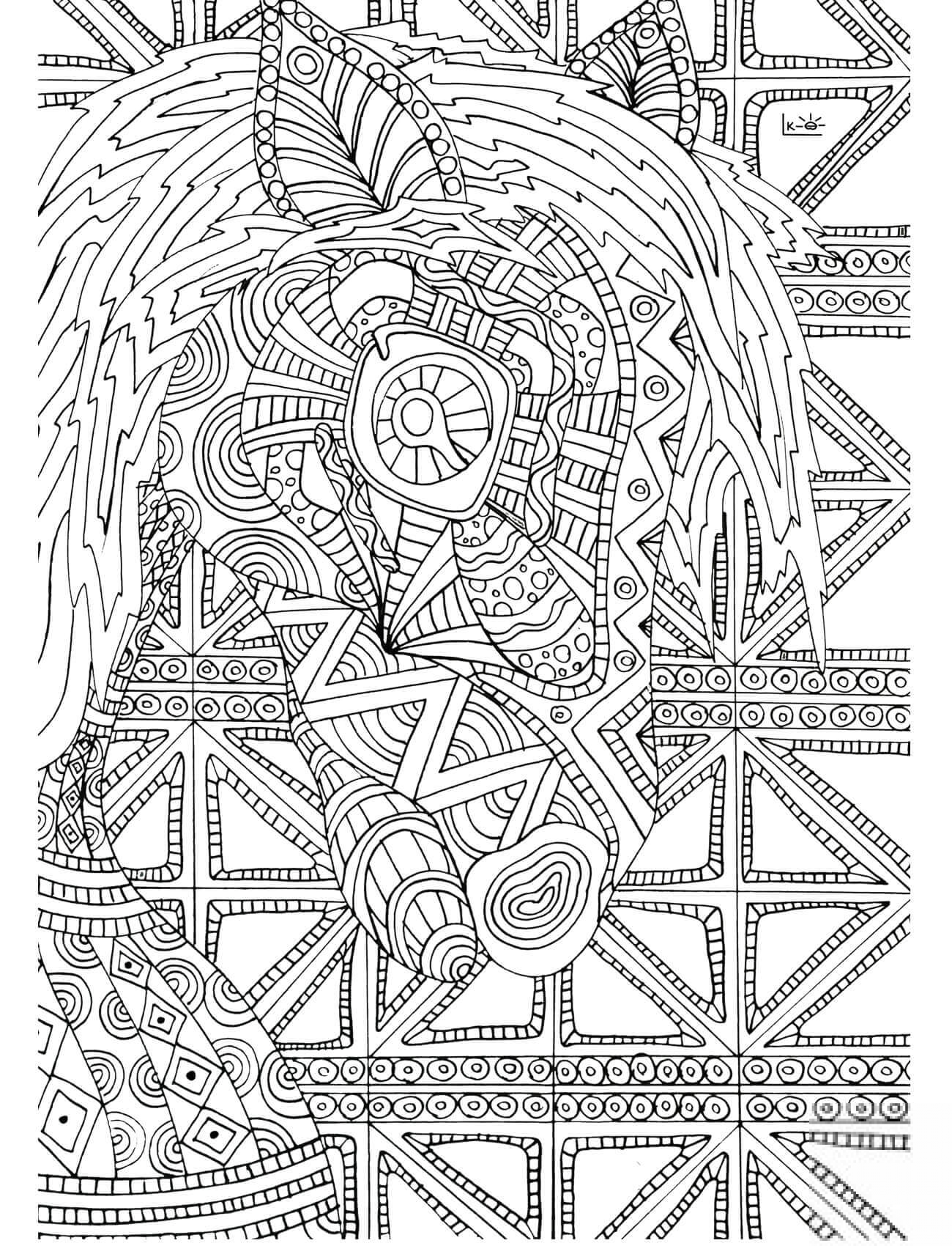 Horse with Tribal Pattern