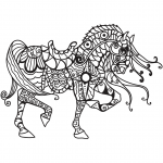 Horse Zentangle