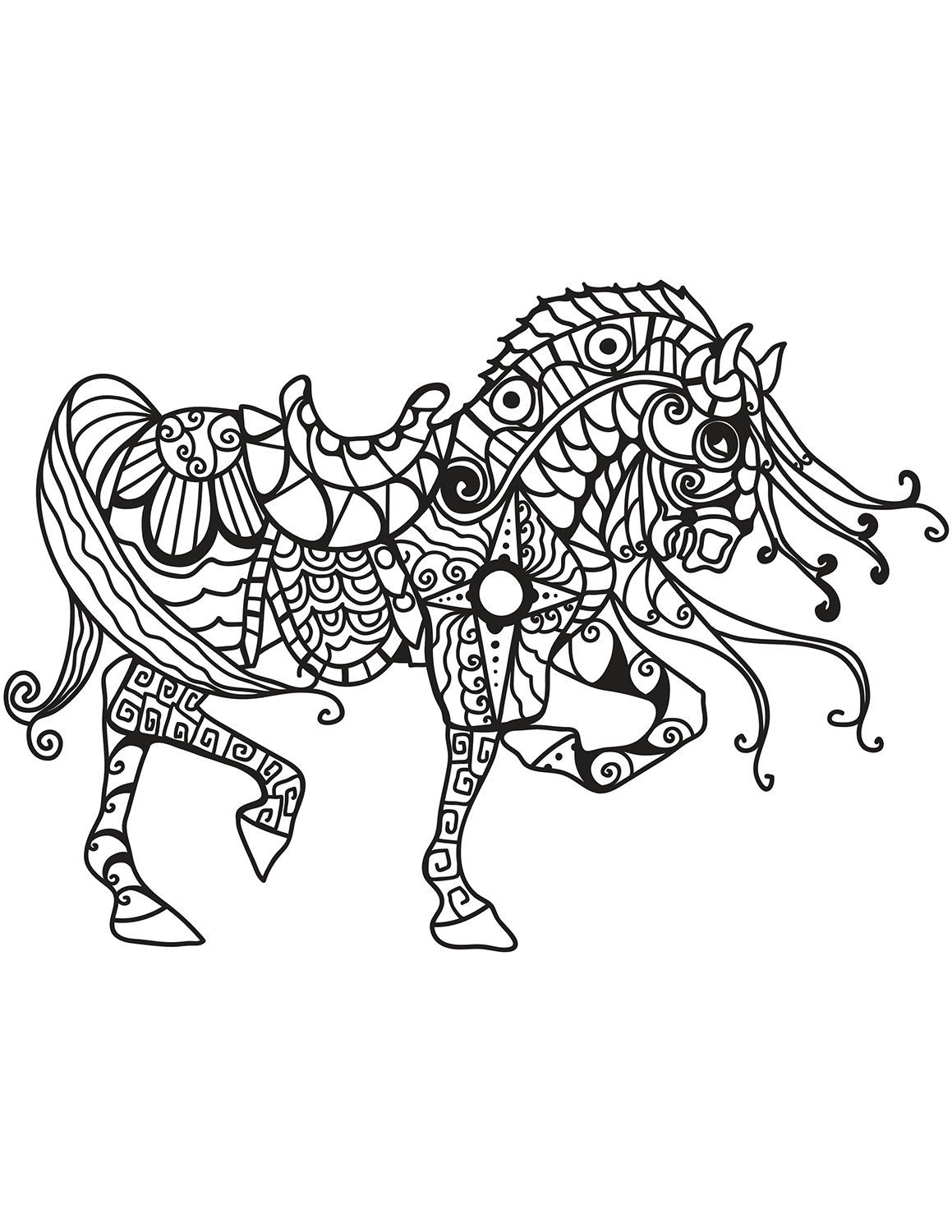 Horse Zentangle