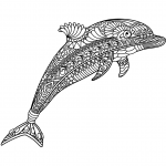Dolphin Zentangle