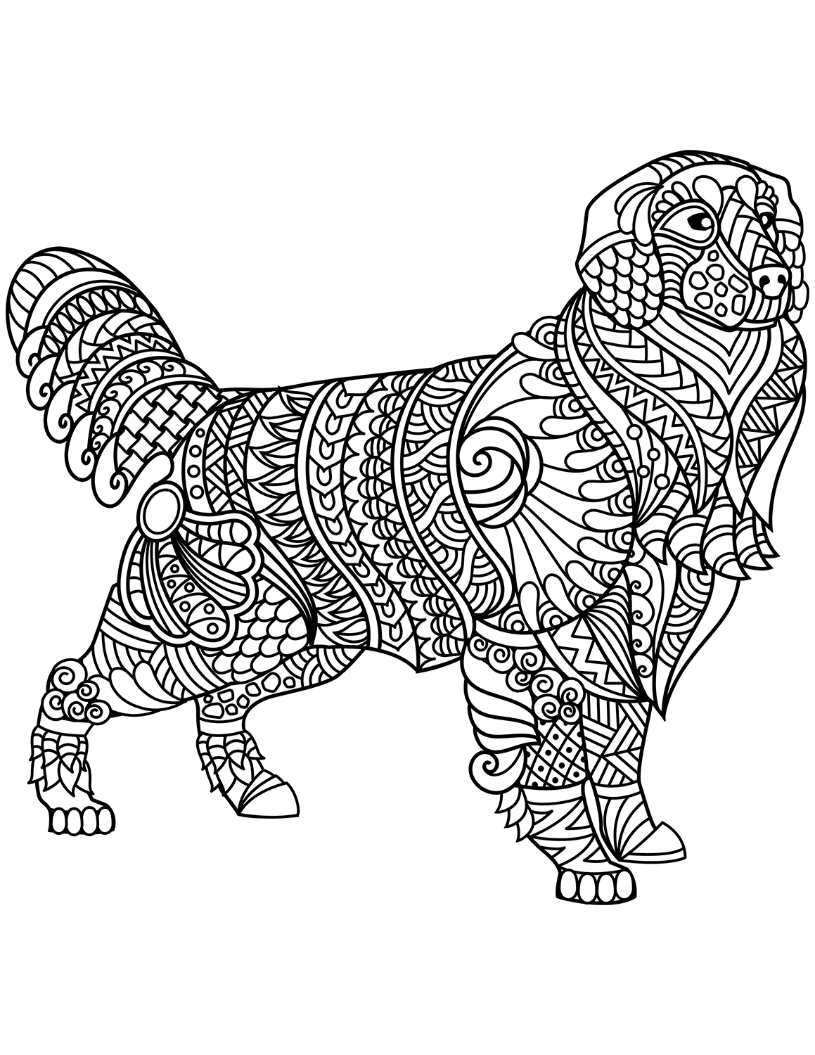 Golden Retriever Zentangle