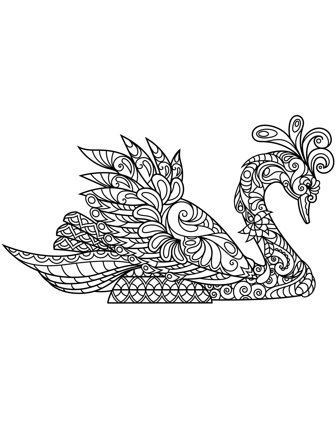 Swan Zentangle