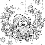 Christmas Owl Zentangle