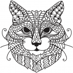 Zentangle Cat Head