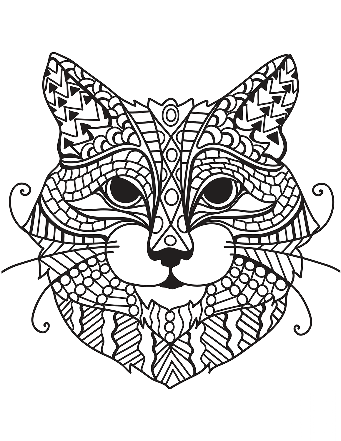 Zentangle Cat Head