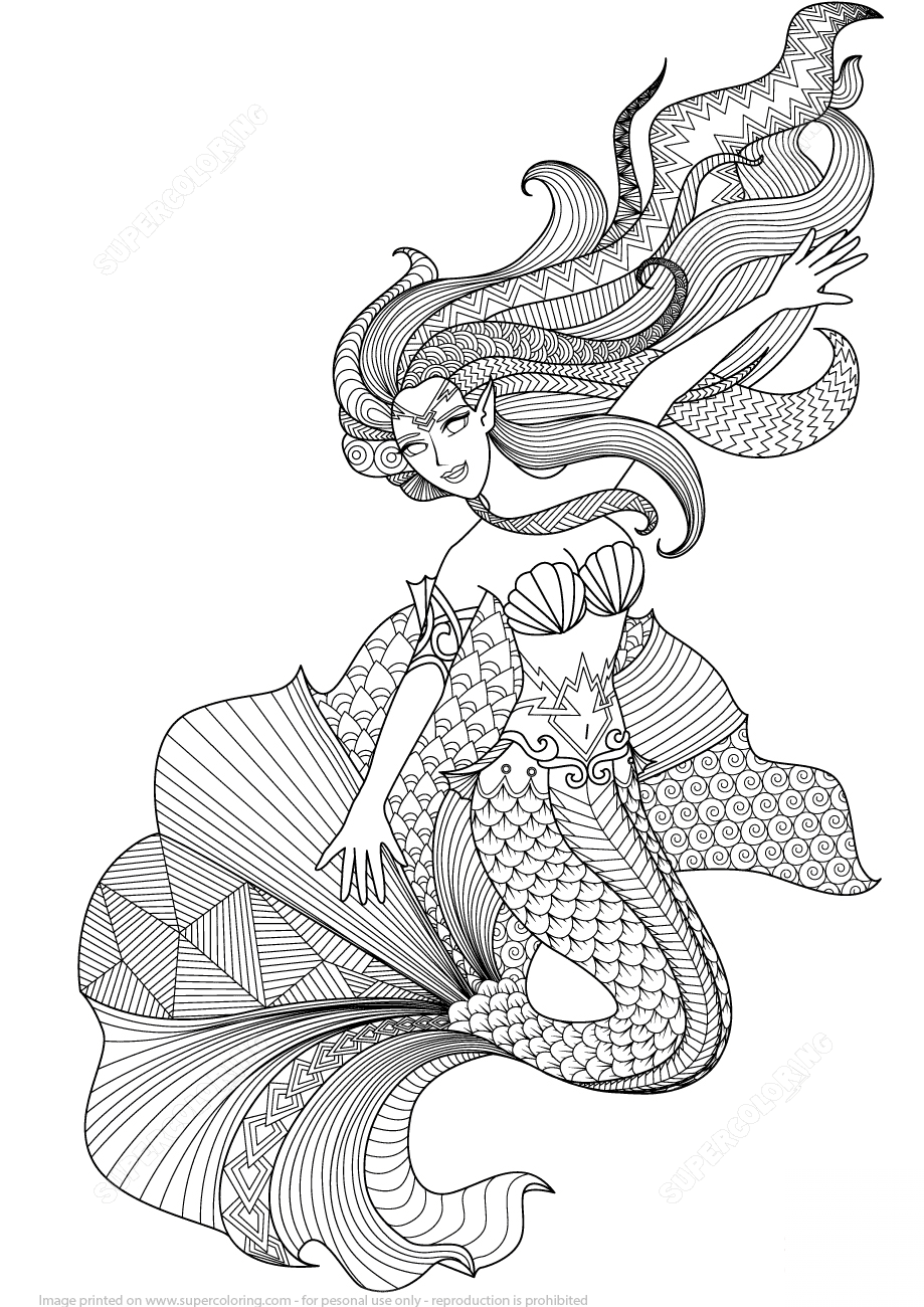 Mermaid Zentangle