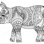 Zentangle Rhino