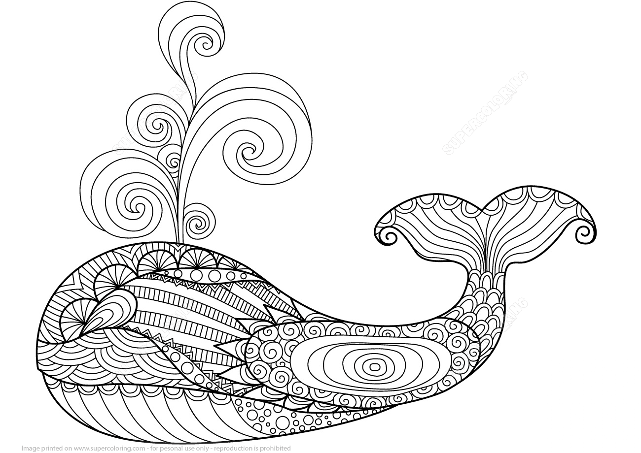 Whale Zentangle