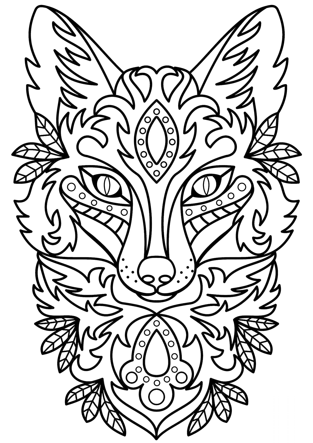 Zentangle Fox Head