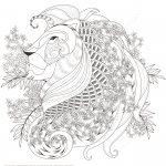 Zentagle Lion with Floral Elements