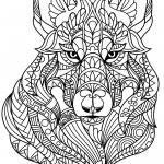 Wolf Head Zentangle