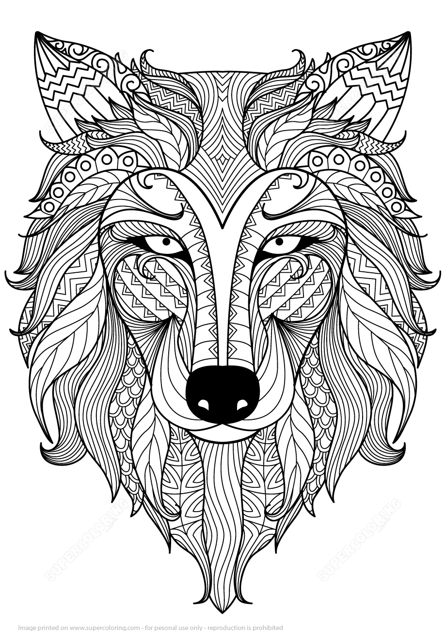 Wolf Zentangle
