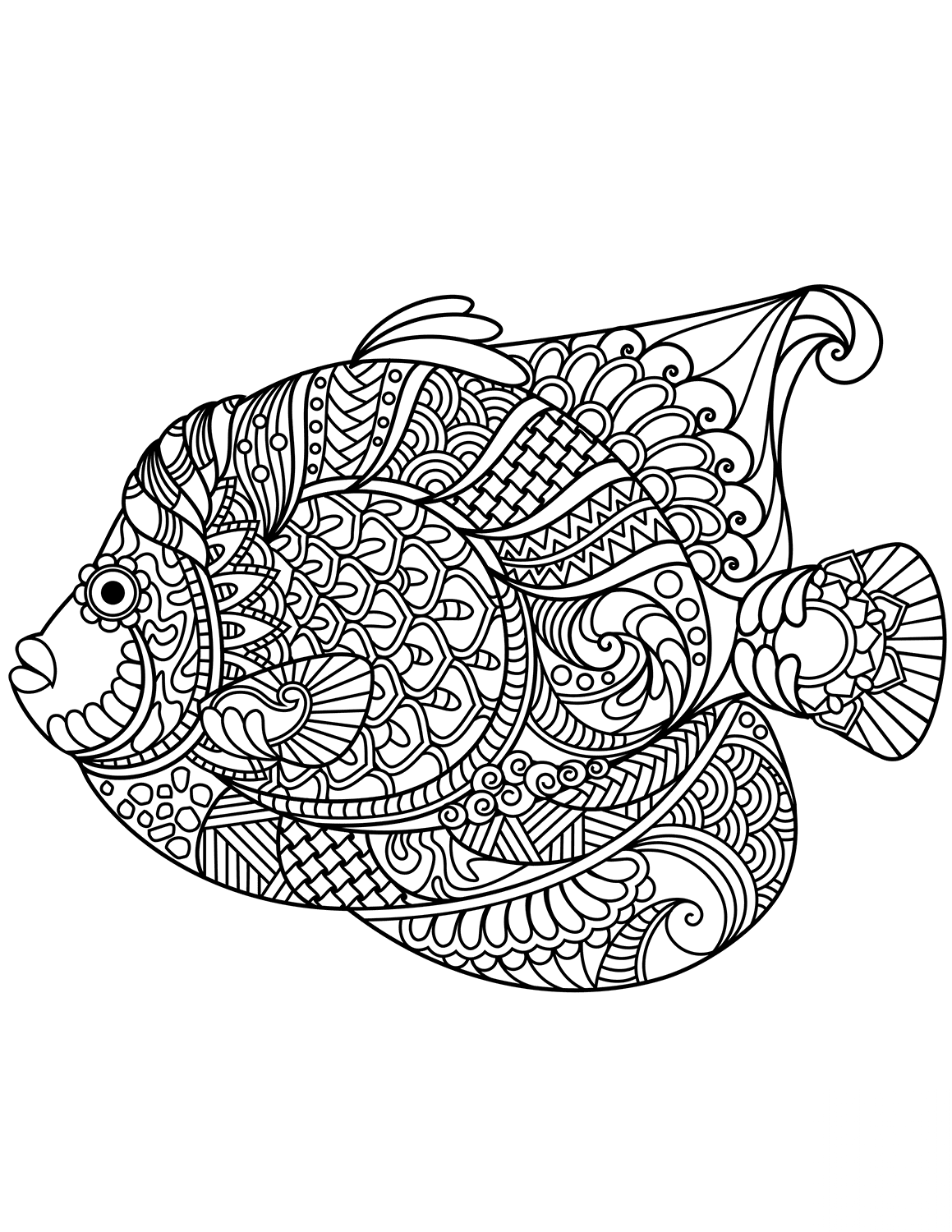 Angelfish Zentangle