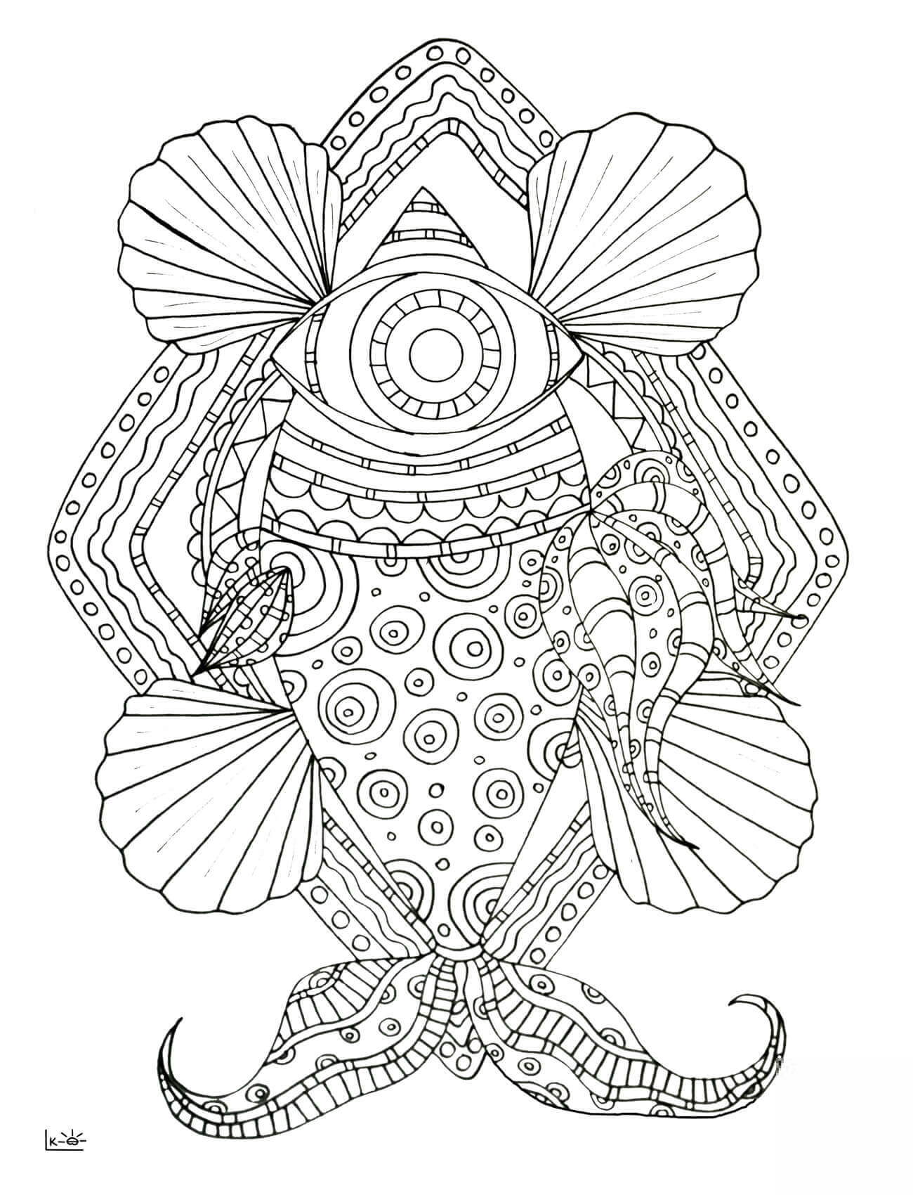 Fish with Tribal Pattern
