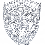 Bull with Tribal Pattern