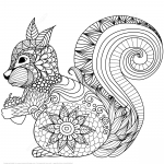 Lovely Squirrel Zentangle