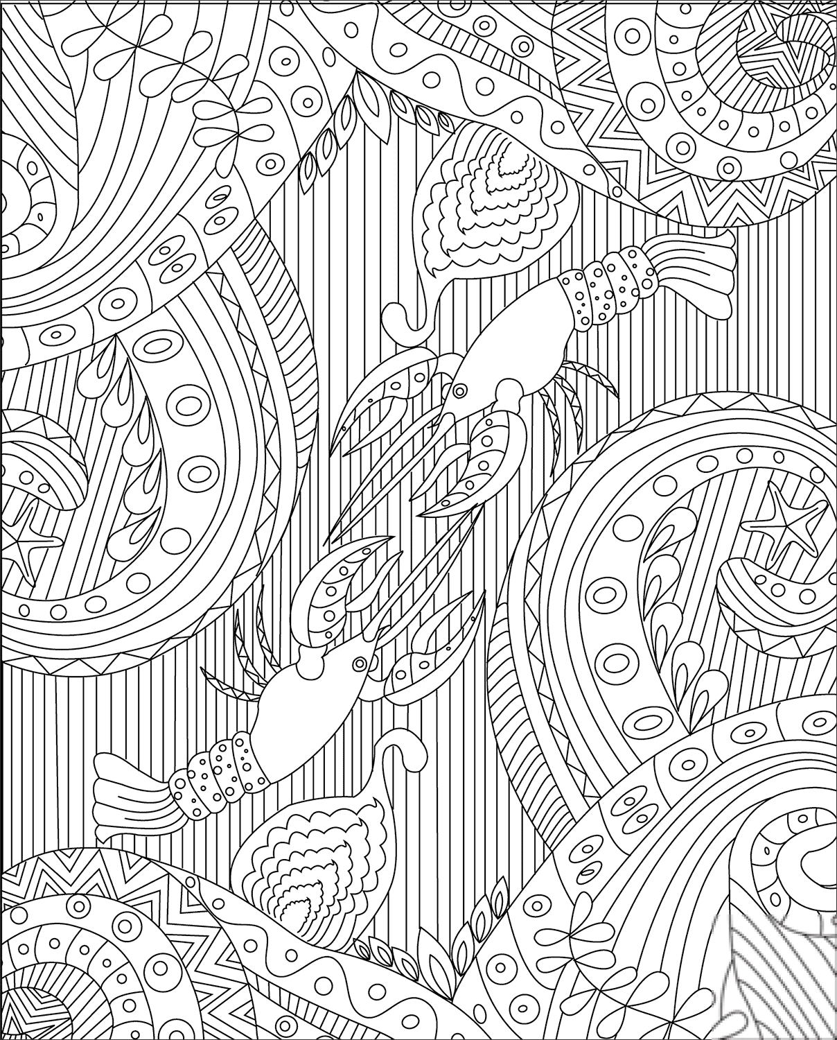 Crawfish Zentangle