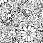 Kwiaty we wzorze Zentangle