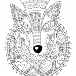 Wolf with Tribal Pattern