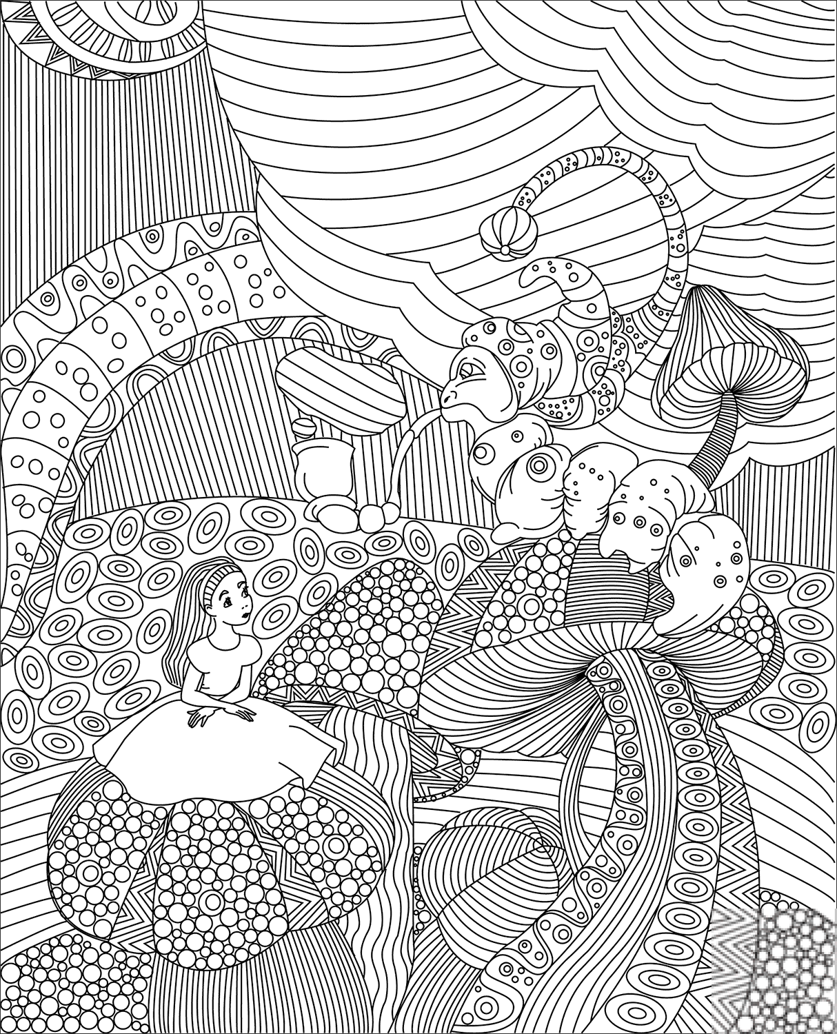 Alice Meets the Blue Caterpillar