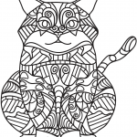 Sitting Cat Zentangle