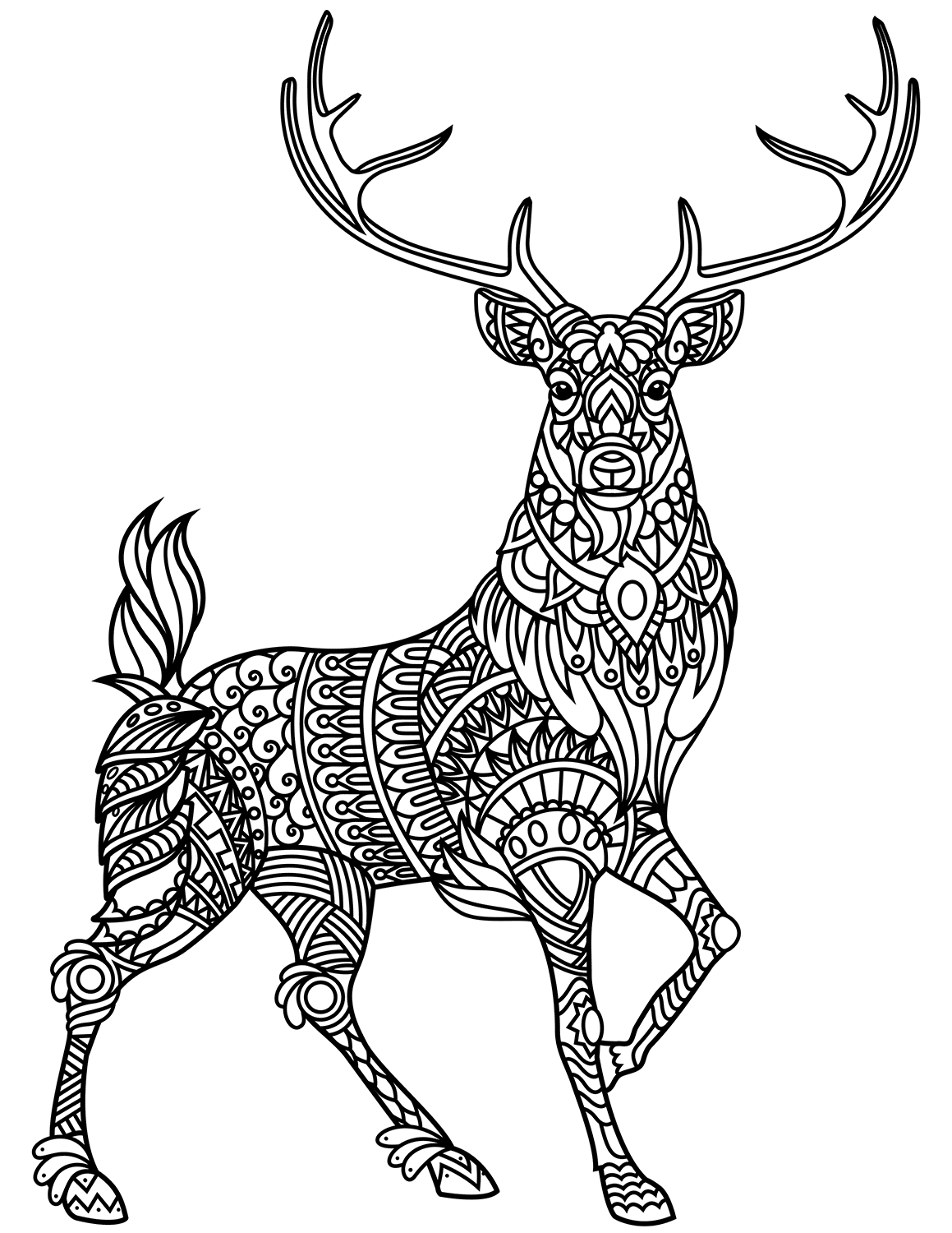 Deer Zentangle