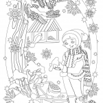 A Girl is Feeding the Birds