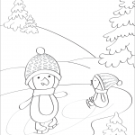 Penguins Skating on Ice