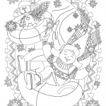 A Boy with His Dog are Sledding...