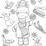 Baby Giraffe in Winter