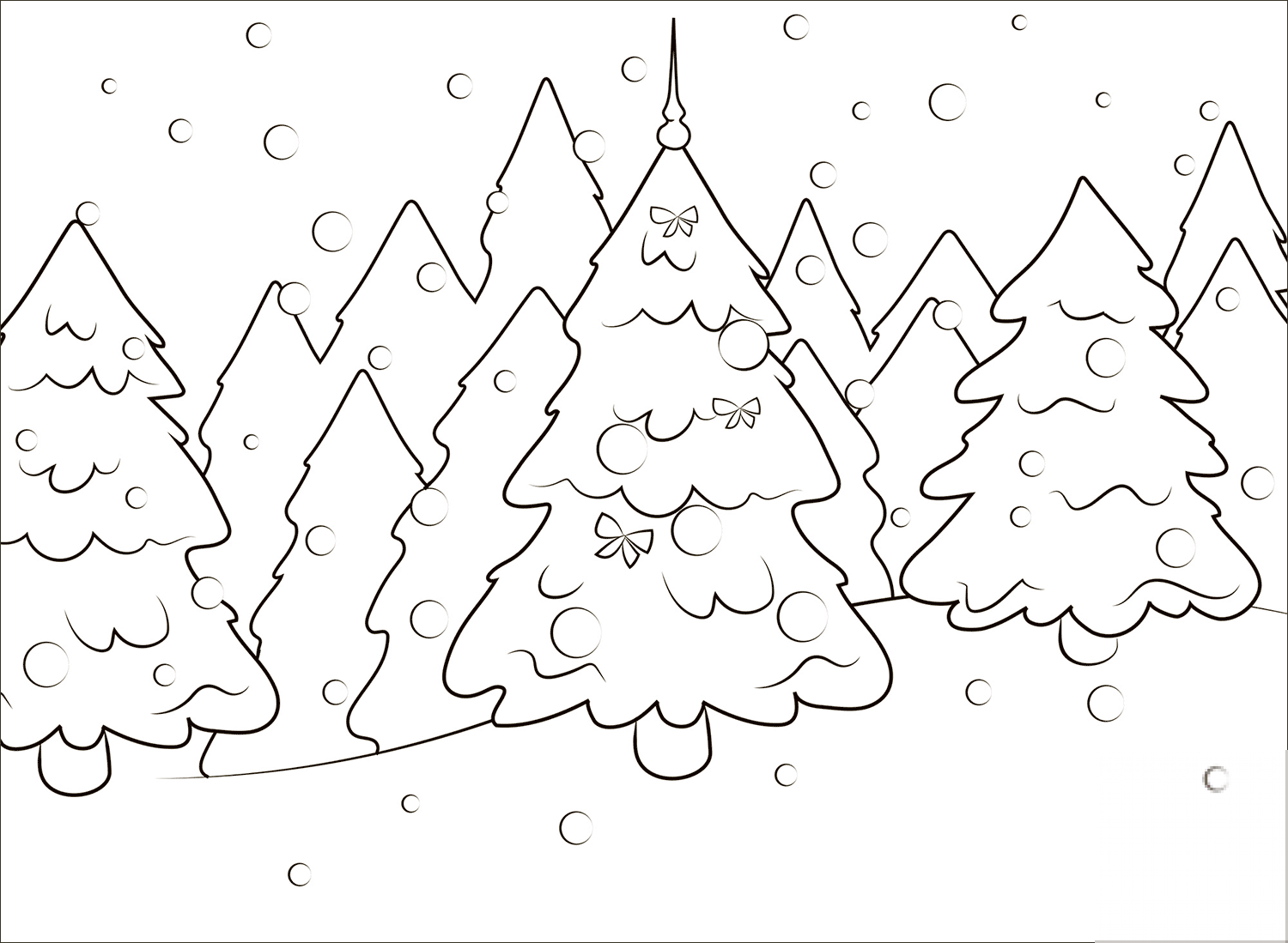 Christmas Tree in the Forest